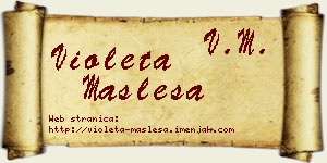 Violeta Masleša vizit kartica